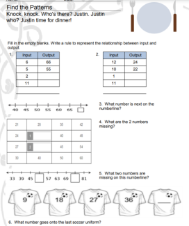 Find the Patterns and Eat some Dinner
