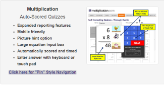 Multiplication: Self Correcting Quizzes