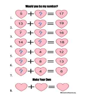 What is the unknown whole number? Worksheet 