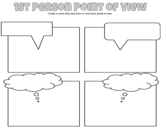 1st Person Point of View Comic Strip Activity image
