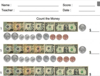 Counting Money Worksheet Generator