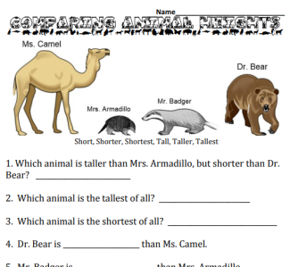 Comparing Animal Heights