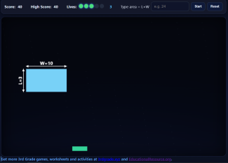 Area Defense--Length Times Width Game