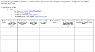Earth Science Fossil Identification Lab: Editable Google Doc