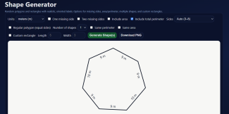 Shapes generator tool