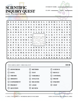 Scientific_Inquiry_Quest_Word_Search image