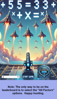 multiplication math facts plane game