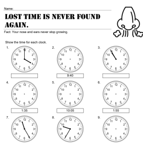 3rd graders learn to tell time using clocks image