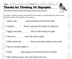 th digraph practice