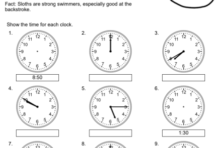 Time Waits for nobody. (Clock Worksheet)