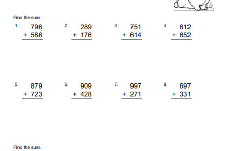 Triple Digit and Three Values Addition Review