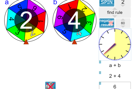 Random Spinners For Probability, Order of Operations, and Finding Rules