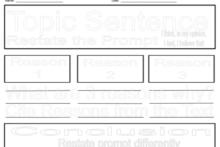 opinion essay organizer image