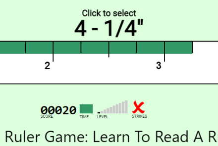practice reading a ruler game