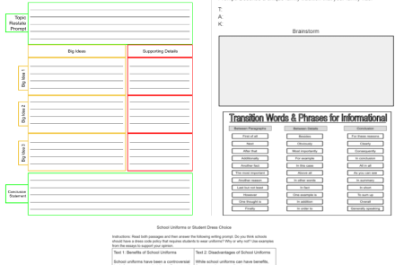 write tools reading passages and brainstorming guides image
