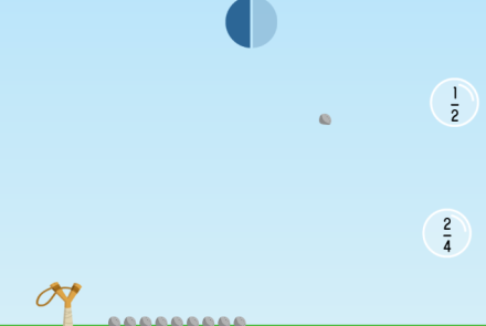 Identify That Fraction Sling Shot Game Image