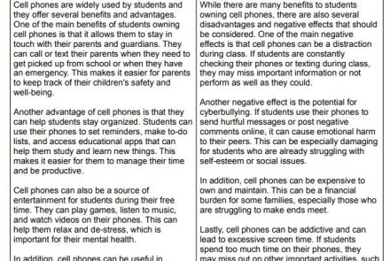 Two-Text Opinion Writing Passages and Prompt