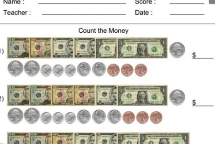 Counting Money Worksheet Generator