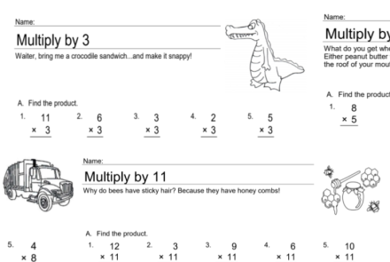 Daily Math Skills Multiplication Worksheets