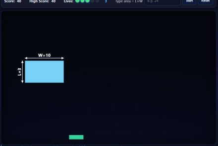 Area Defense--Length Times Width Game