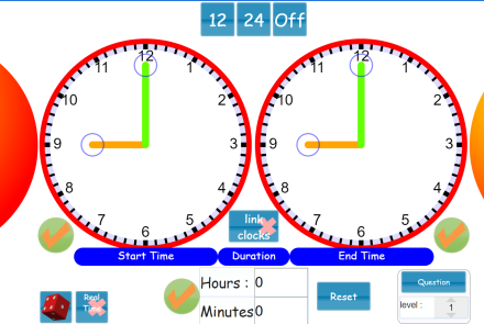 Visnos Elapsed Time Clock Practice