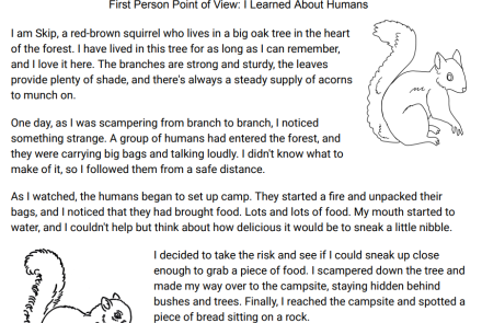 Three Stories about Skip the Squirrel in First Person, Second Person, and Third Person