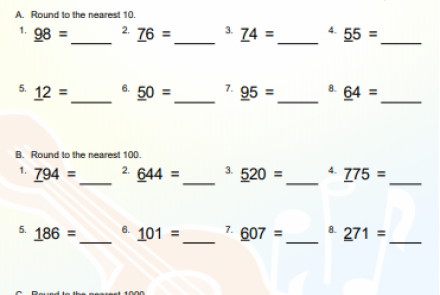 Well Rounded: Rounding to 10s, 100s, 1000s worksheet