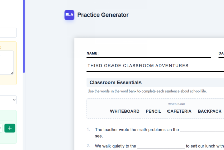 grammar worksheet builder