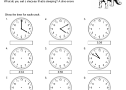 Time moves in one direction. (Clock Worksheet)