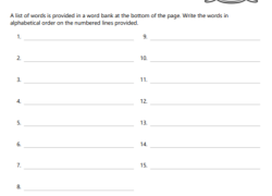 Alphabetical order practice