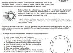 making a sun dial experiment lab free