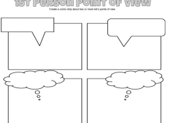 1st Person Point of View Comic Strip Activity image