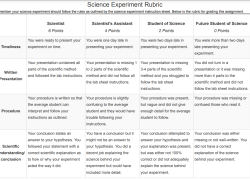 Science Experiment Rubric Image