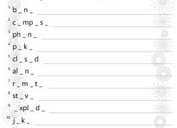 'o' Consonant 'e' Phonics Missing Letters Worksheet Image