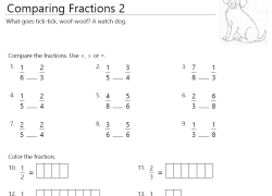 Comparing Fractions 3rd Grade Worksheet