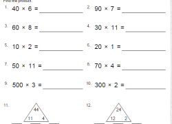 Multiples of 10 3rd Grade Math Worksheet