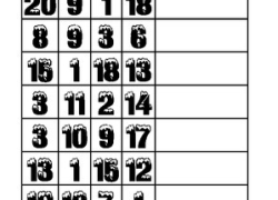 Order Numbers Least to Greatest 1-20