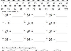 Friendly Tens--3rd Grade Rounding Worksheet