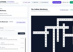 Crossword Studio vocabulary editor and crossword preview